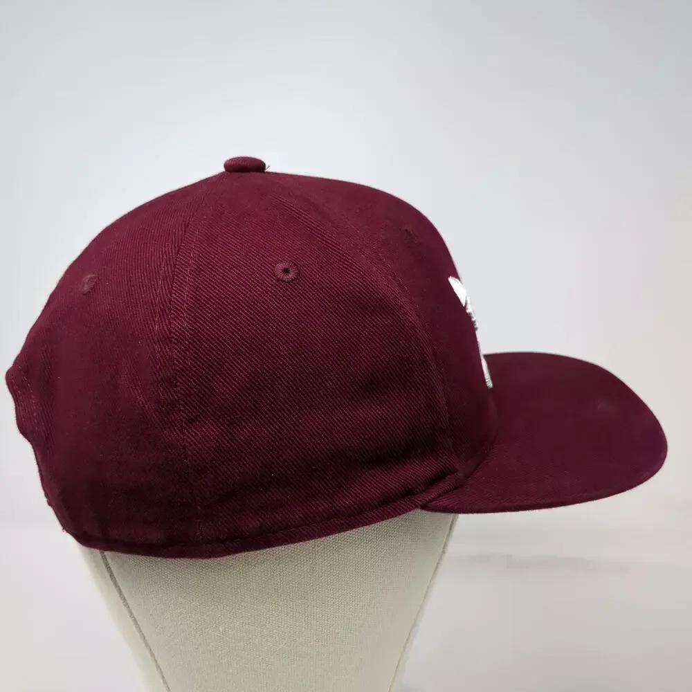 Adidas Snapback Red One Size Trefoil Logo Hat Embroidered Cotton 6-Panel Cap